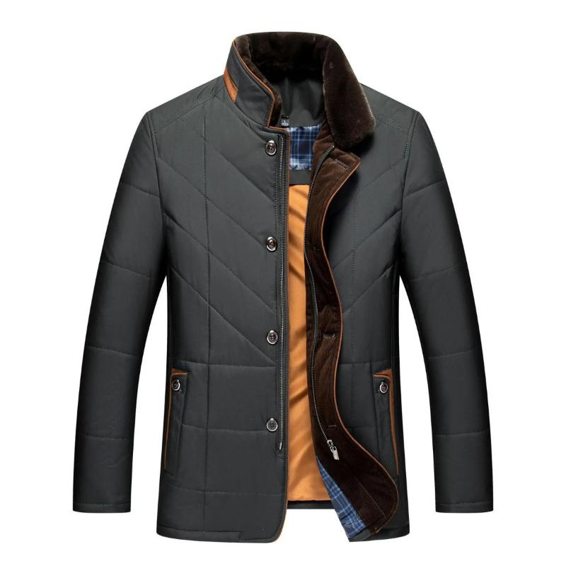 Solomon - Men's Winter Jacket with Stand Collar