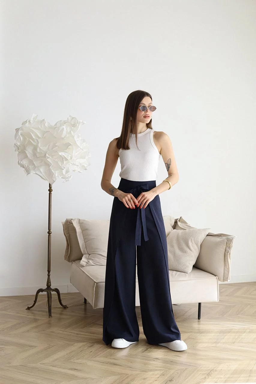 Marika™ - Rosetta Wide Linen Trousers