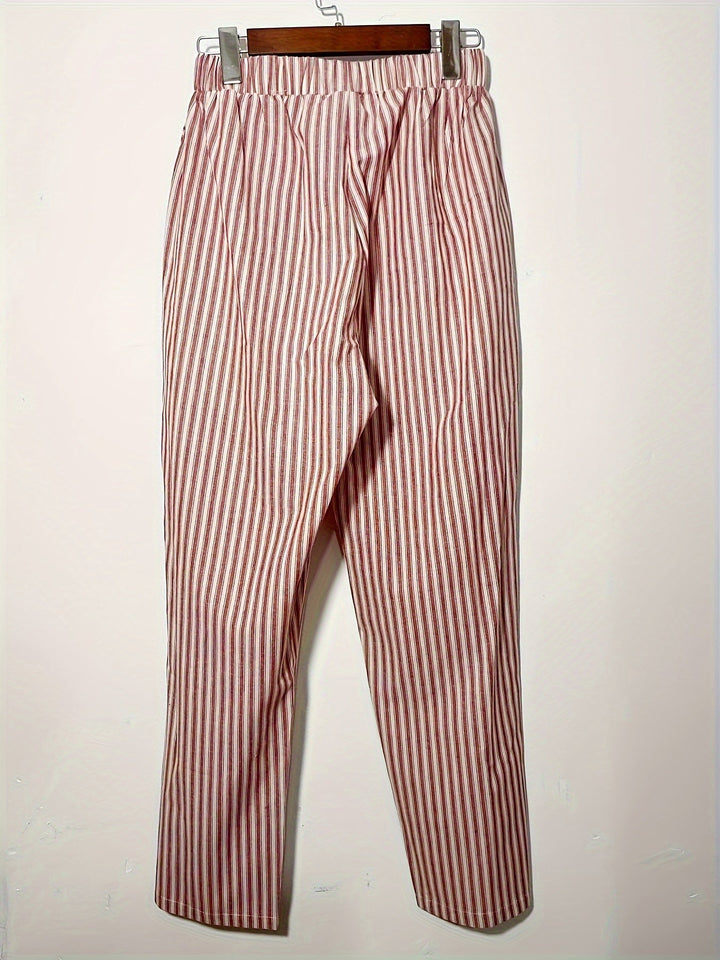 Norah - Striped Summer Trousers