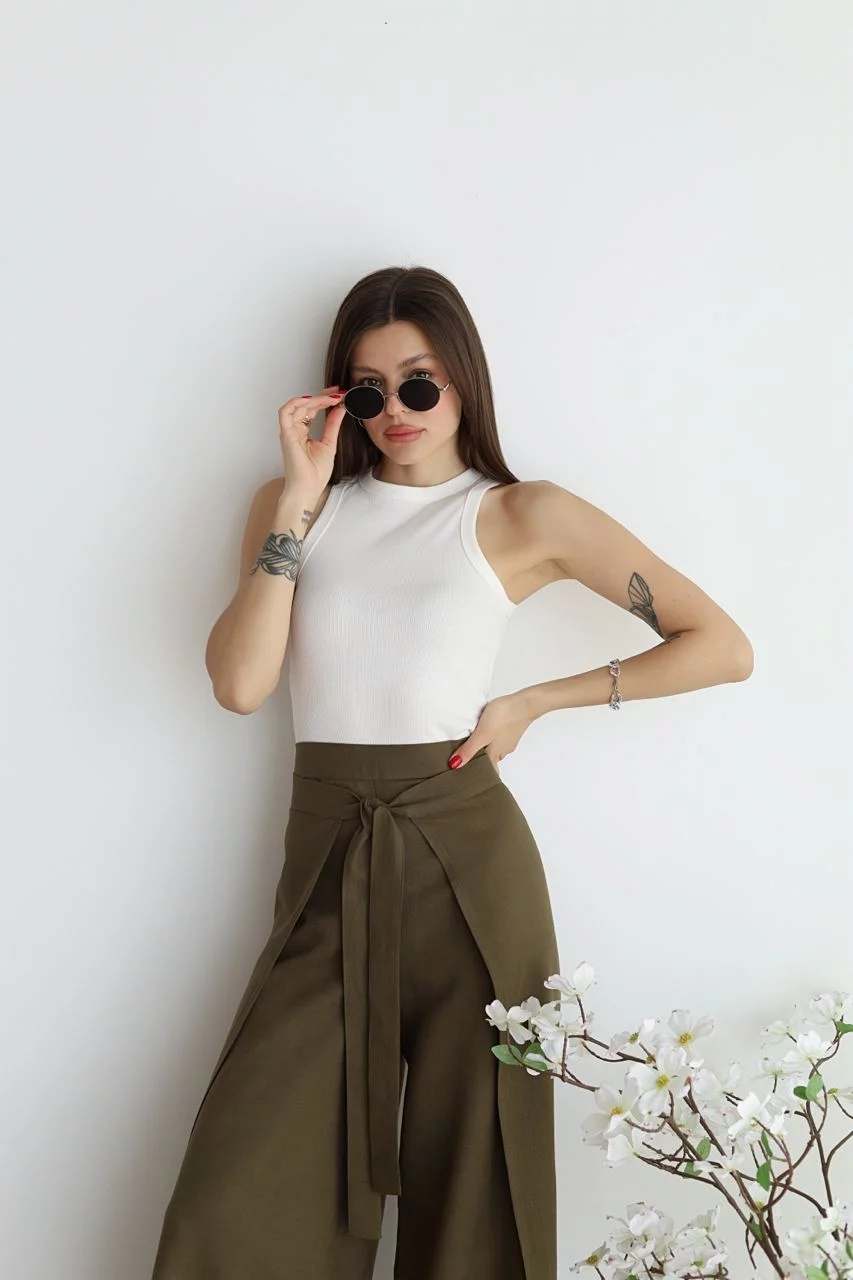 Marika™ - Rosetta Wide Linen Trousers