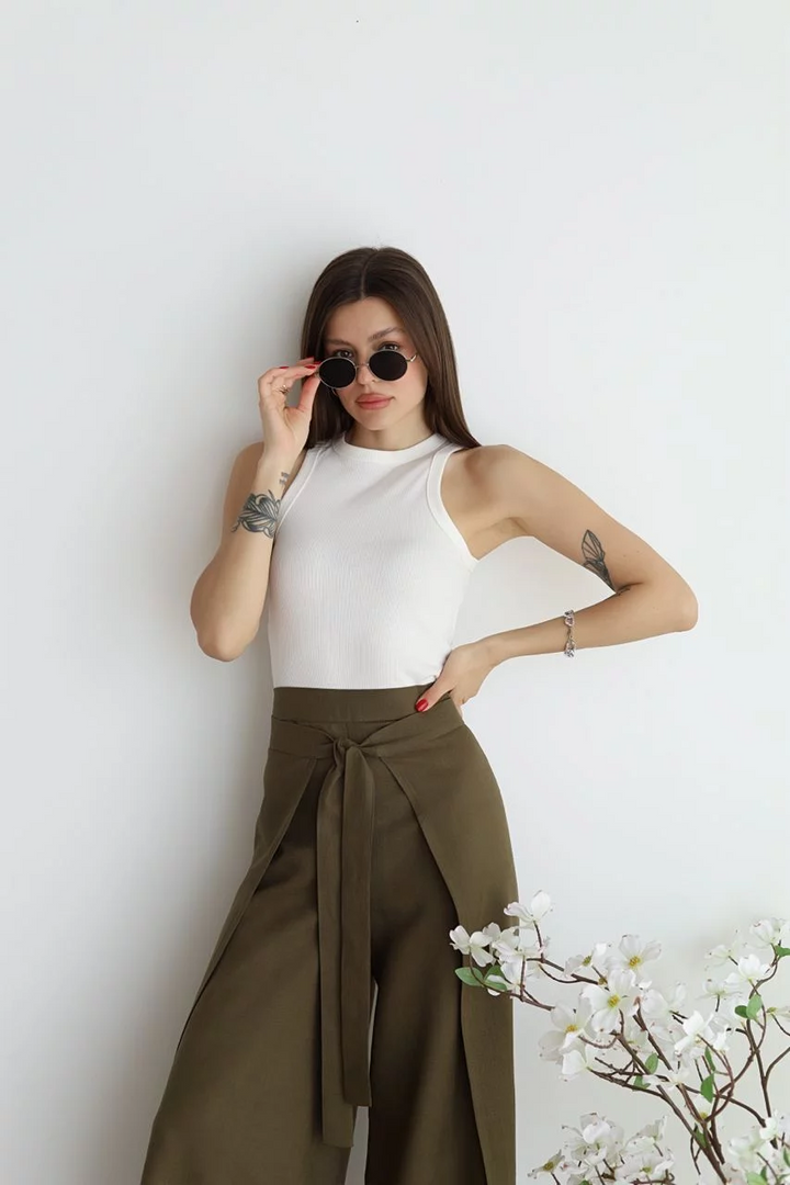 Marika™ - Rosetta Wide Linen Trousers